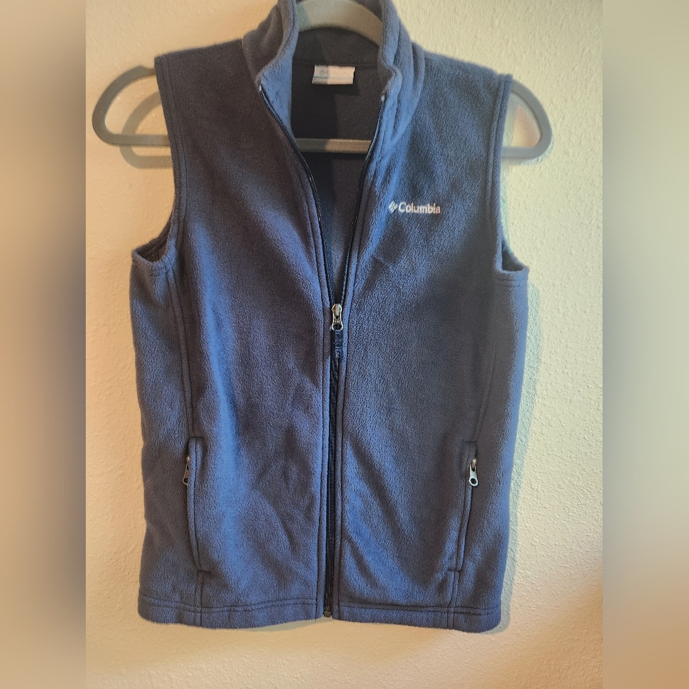 Columbia Kids Medium 10/12 Sleeveless Fleece Vest Navy‎ Blue